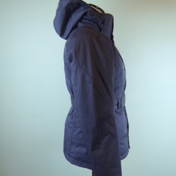THE NORTH FACE DOWN PUFFER purple hooded HYVENT 550 JACKET COAT XS - Picture 3 of 7